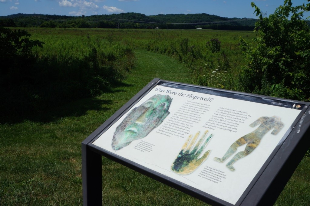 A view across the Hopewell site. Although badly deflated by plowing, walls and mounds can still be discerned in the now-protected preserve.