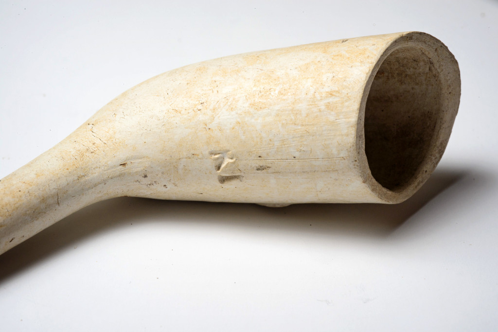 Researchers recovered this clay tobacco pipe bowl. Credit: Patrick Hall