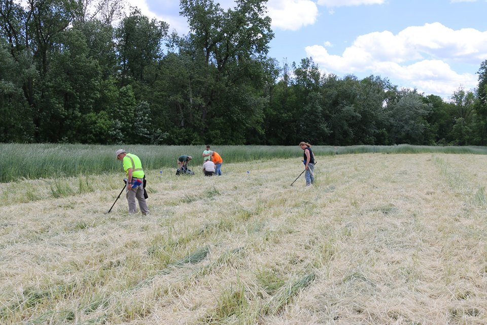 Metal Detecting Work Underway at Queen Esther's Town. Credit: Binghamton University Fieldschool